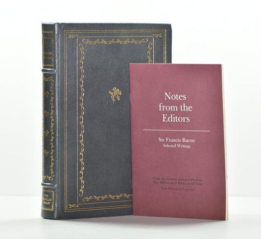 Franklin Mint Library: Sir Francis Bacon Selected Writings Limited Edition Genuine Leather MINT condition, 100 Greatest Books